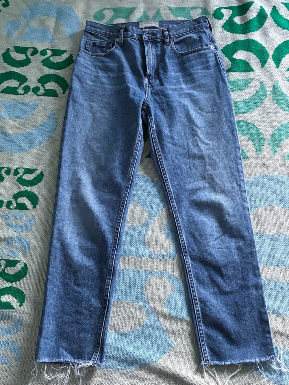 Everlane Medium Blue Straight-Leg Cropped Jeans